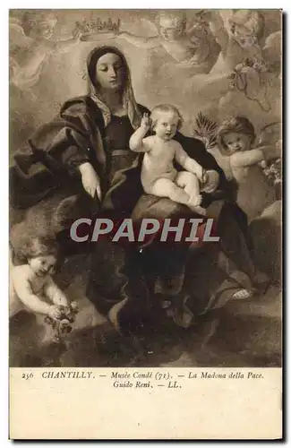 Cartes postales Chanteilly Musee Conde La Madonna della Pace Guido Reni