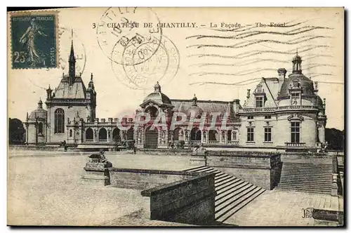 Cartes postales Chateau de Chanteilly La Facade