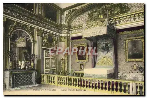 Cartes postales Palais de Versailles Chambre de Louis XIV