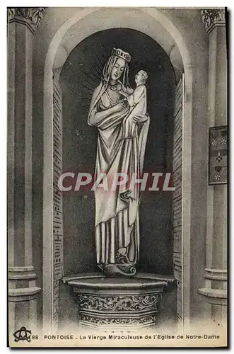 Cartes postales Pontoise Le Vierge Miraculeuse de l&#39Eglise de Notre Dame