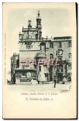 Cartes postales Chateau facade d&#39entree et la Donjon St Germain en Laye