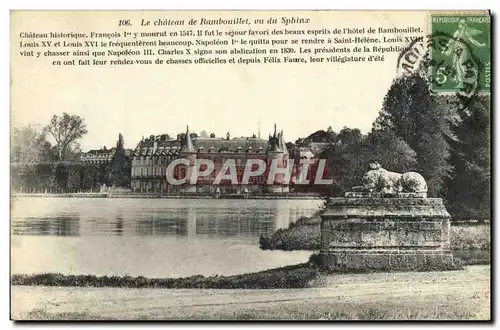 Cartes postales Le Chateau Rambouillet vu du Sphinx