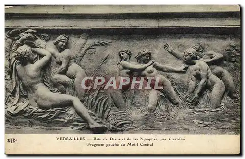 Ansichtskarte AK Versailles Bain de Diane et de ses Nymphes par Girardon Fragment gauche du motif central