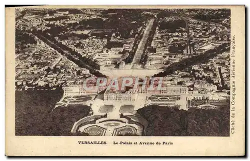 Cartes postales Versailles Le Palais et Avenue de Paris