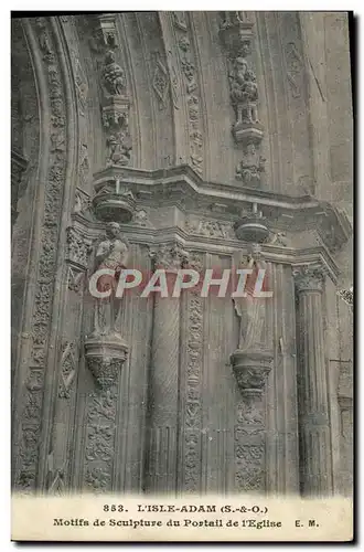 Cartes postales L'Isle Adam Motifs de Sculputure du Portail de l'Eglise