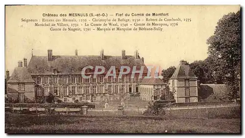 Cartes postales Chateau de Mesnuls Fief du comte de Montfort