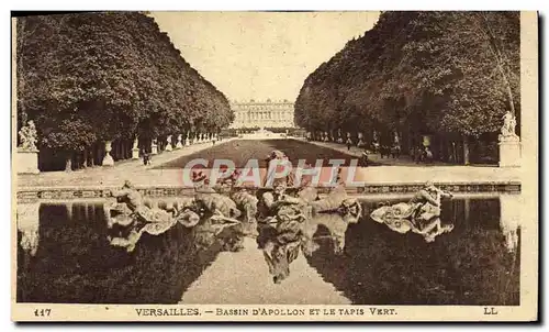 Cartes postales Versailles Bassin d'Apollon et le Tapis Vert