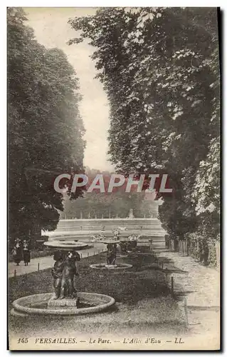 Cartes postales Versailles Le Parc L&#39Allee D&#39Eau