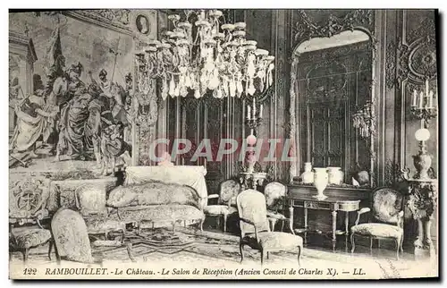 Ansichtskarte AK Rambouillet Le Chateau Le Salon De Reception Ancien Conseil de Charles X