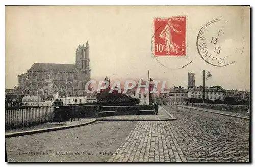 Cartes postales Mantes L&#39Entree du Pont