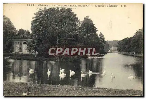 Cartes postales Chateau de Dampierre L&#39ile et l&#39etang Cygnes