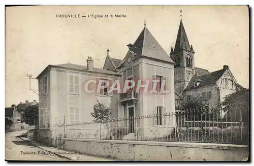 Cartes postales Frouville L'Eglise et la Mairie
