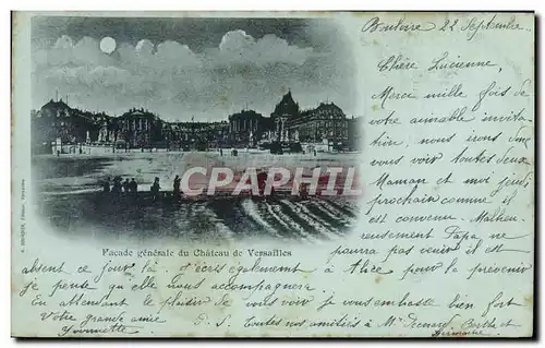 Cartes postales Facade Generale Du Chateau Du Versailles