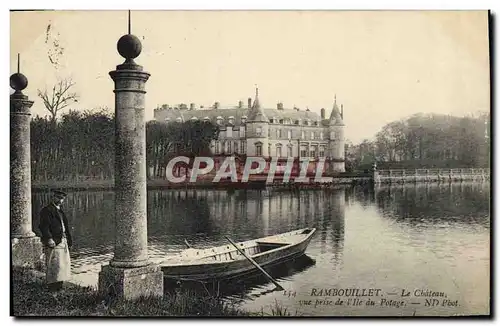 Ansichtskarte AK Rambouillet Le Chateau Vue prise de l&#39iie du potage