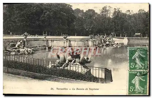 Cartes postales Versailles Le Bassin De Neptune