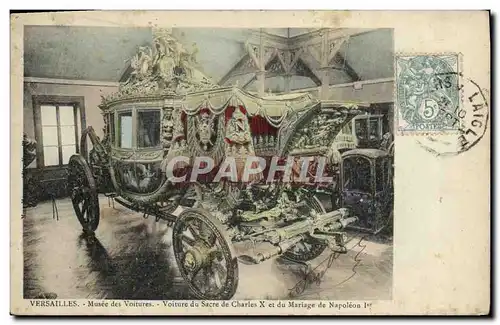 Cartes postales Versailles Musee Des Voitures Voiture Du Sacre De Charles X et du mariage de Napoleon 1er