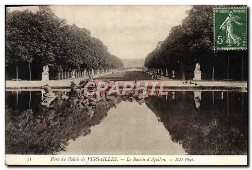 Ansichtskarte AK Parc Du Palais De Versailles Le Bassin D&#39Apollon