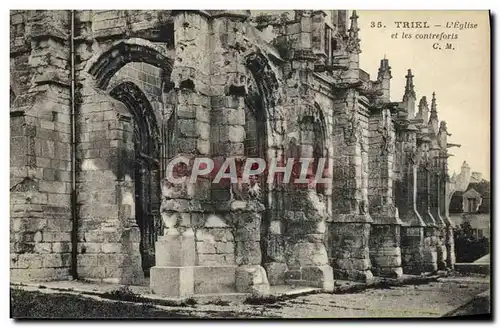 Cartes postales Triel L&#39Eglise Et les Contreforts