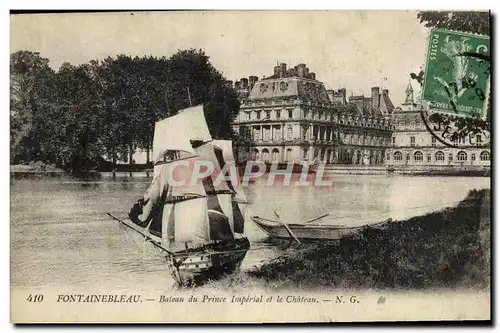 Ansichtskarte AK Fontainebleau Bateau Du Prince Imperial et le chateau