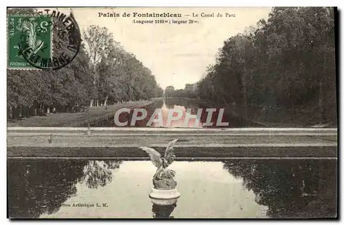 Ansichtskarte AK Palais De Fontainebleau Le Canal Du Parc