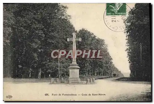 Ansichtskarte AK Foret De Fontainebleau Croix De Saint Herem