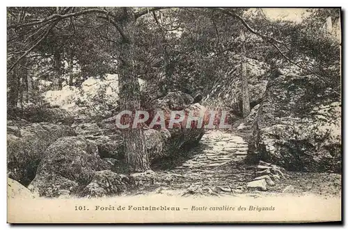 Cartes postales Foret De Fontainebleau Route Cavaliere Des Brigands