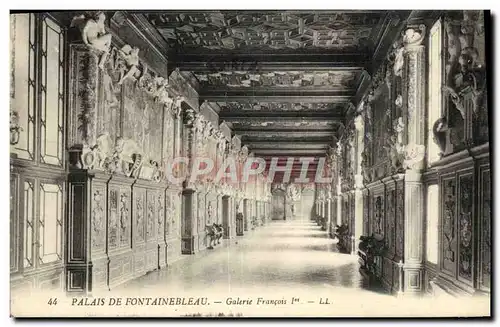 Ansichtskarte AK Palais De Fontainebleau Galerie Francois 1er