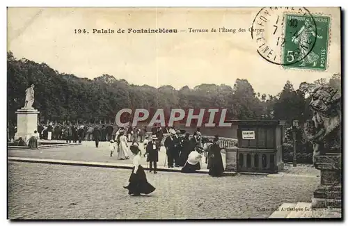 Cartes postales Palais De Fontainebleau Terrasse De l&#39Etang Des Carpes