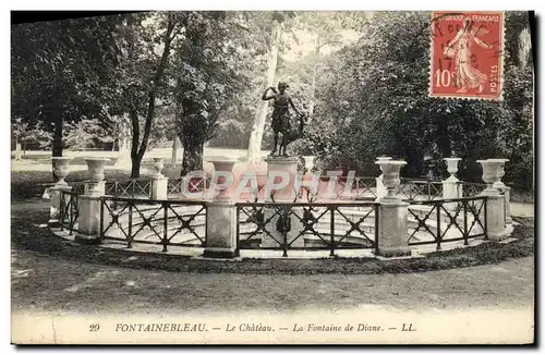 Cartes postales Fontainebleau Le Chateau La Fontaine De Diane