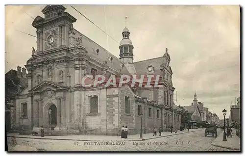 Ansichtskarte AK Fontainebleau Eglise Et Marche