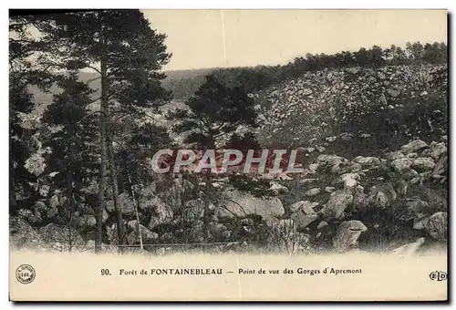 Cartes postales Foret De Fontainebleau Point de vue des gorges d&#39apremont