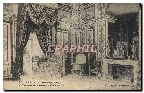 Cartes postales Palais De Fontainebleau La Chambre a coucher de napoleon 1er