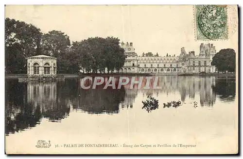 Ansichtskarte AK Palais De Fontainebleau Etang Des Carpes Et Pavillon de l&#39Empereur