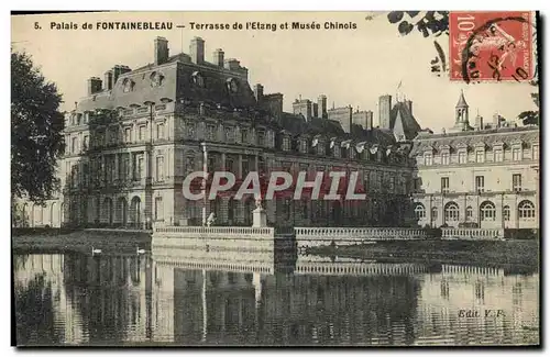 Cartes postales Palais De Fontainebleau Terrasse De l&#39Etang et musee chinois