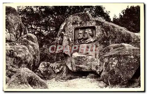 Cartes postales Foret De Fontainebleau Rocher De Rousseau et Millet Gorges d&#39Apremont