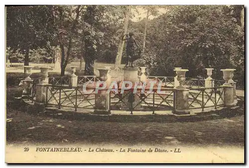 Cartes postales Fontainebleau Le Chateau La Fontaine De Diane