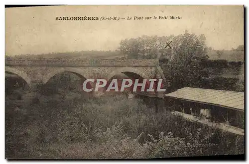 Ansichtskarte AK Sablonnieres Le Pont Sur Le Petit Morin Lavoir