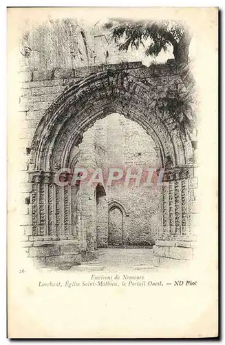 Cartes postales Environs De Nemours Larchant Eglise Saint Malbieu Le Portail Ouest