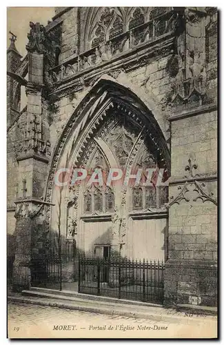 Ansichtskarte AK Moret Portail De l&#39Eglise Notre dame