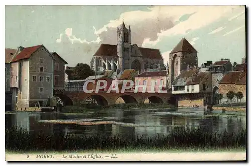 Cartes postales Moret Le Moulin Et l&#39Eglise