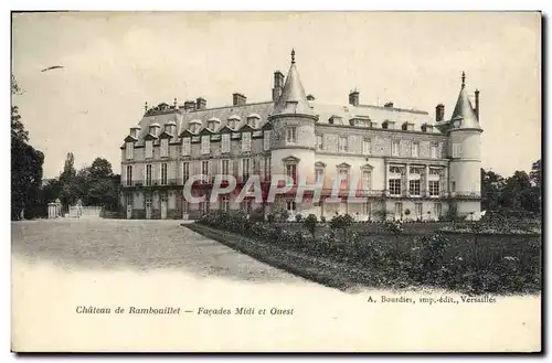 Cartes postales Chateau De Rambouillet Facades Midi Et Ouest