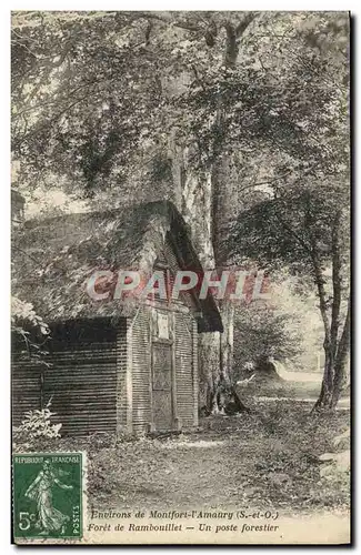 Ansichtskarte AK Environs De Montfort l&#39Amaury Foret de Rambouillet Un poste forestier