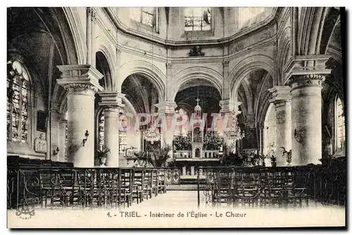 Cartes postales Triel Interieur De l&#39Eglise Le Choeur