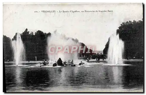 Cartes postales Versailles Le Bassin d&#39Apollon Un Dimanche De Grandes Eaux