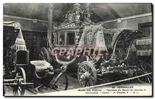 Cartes postales Versailles Musee Des Voitures Carrosse Du Sacre De Charles X