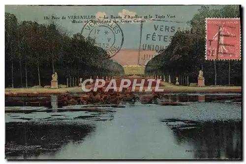 Ansichtskarte AK Parc De Versailles Le Bassin D&#39Apollon Et le tapis vert