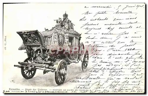 Cartes postales Versailles Musee Des Voitures Voiture du sacre de Charles X