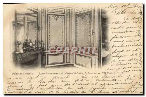 Cartes postales Palais De Versailles Petits Appartements De Marie Antoinette le boudoir