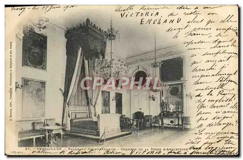 Ansichtskarte AK Versailles Palais Du Grand Trianon Chambre De La Reine d&#39Angleterre