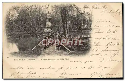 Ansichtskarte AK Parc Du Petit Trianon Le Pont Rustique